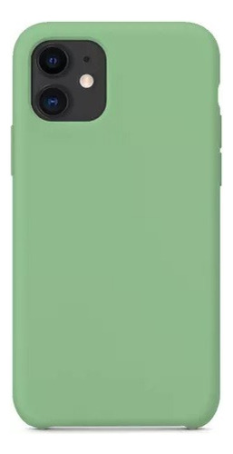 Capinha Silicone Aveludada Verde  Para iPhone 11