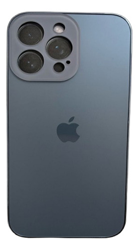Capinha Para iPhone 14 Pro Max  Azul- Metálico Azul-aço iPhone 14 Pro Max - Azul