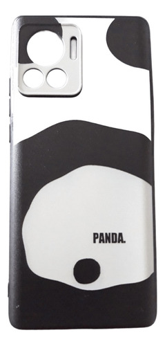 Capinha Para Motorola Edge 30 Escrito Panda Preto Panda Escrito